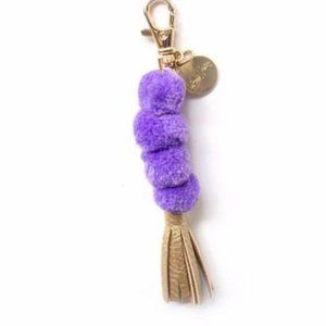 Packed Party The Details Pom Pom Keychain Purple NWT